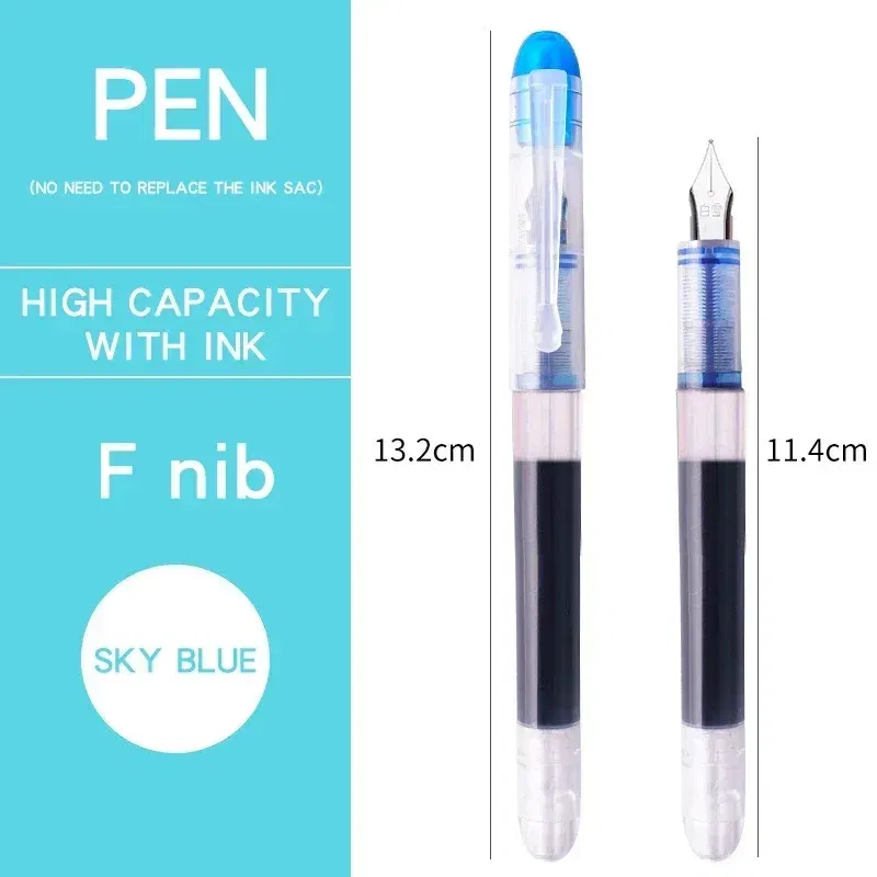 Color: Pink - 0.5mm F /0.38mm EF Extra Fine Nib Disposable  Classic Fountain Pens For Writing  For Student Office Painting & Creative Projects