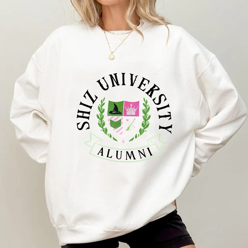 Color: dark green, Size: S - Individual Wicked Alumni Sweatshirt Woman Clothing Harajuku Pullover Streetwear Autumn Long Sleeve Women's Clothing Hoodies