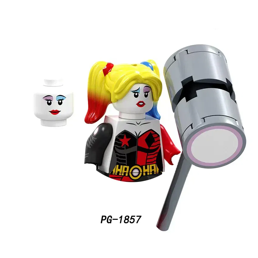 Color: Light Grey - Marvel Blocks Brick Hero Batman Joker Superman Catwoman Mini Figure Building blocks Hot Toy Children's party gift