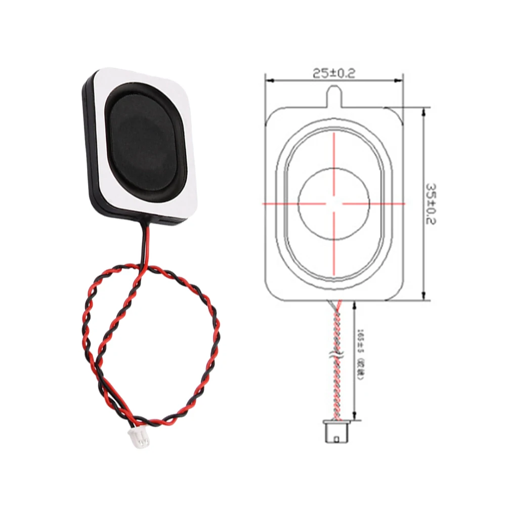 Color: Khaki - 3525 Plastic Inner Magnetic Cavity Speaker, 8 Ohms/4 Ohms, 2 Watts, 3W Full Frequency BOX Speaker  For Arduino Active Components