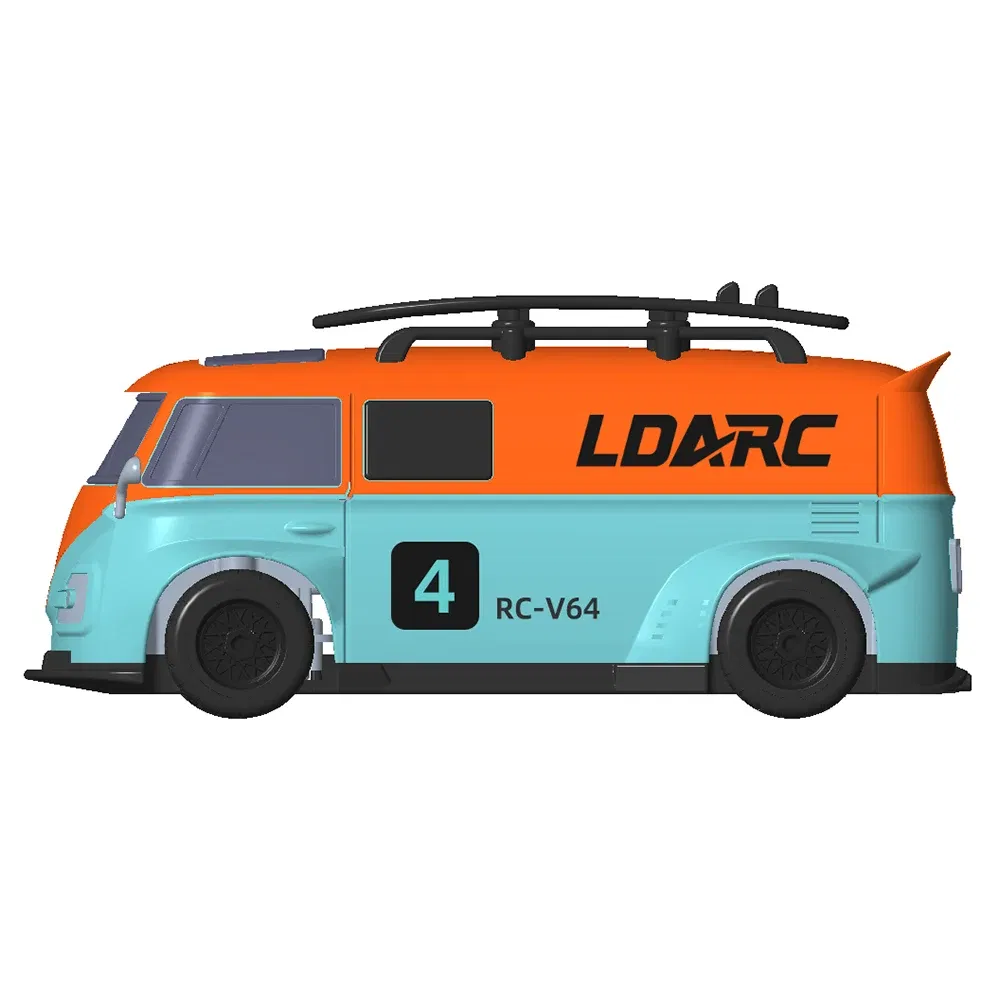 Color: Yellow - LDARC V64 1/64 MINI RC Simulated Electric Remote Control Model Car Tabletop Bus Vehicle RTR 2.4GHz Adults Children's Toys
