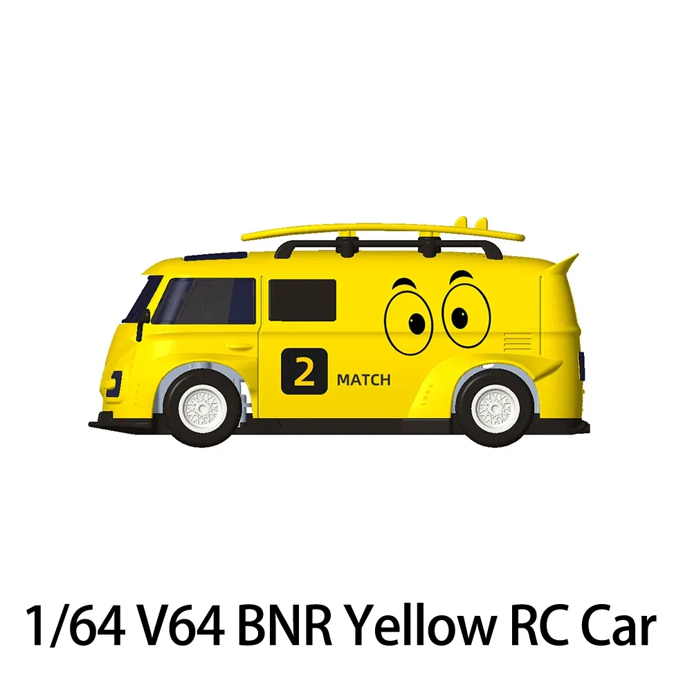 Color: Yellow - LDARC V64 1/64 MINI RC Simulated Electric Remote Control Model Car Tabletop Bus Vehicle RTR 2.4GHz Adults Children's Toys