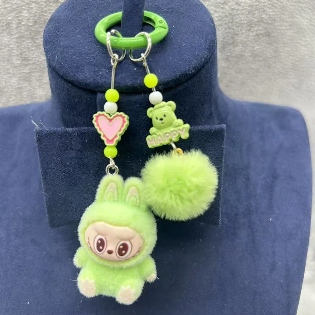 Color: PURPLE, Ships From: CHINA - Mini cloth keychain kawaii three-dimensional cartoon creative car phone pendant bag hanging children's day gift