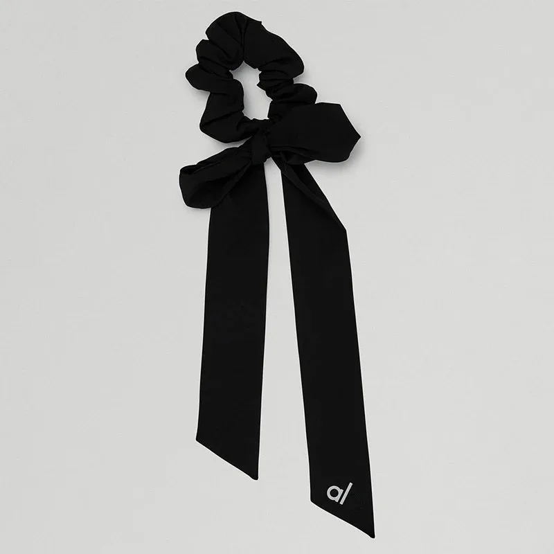Color: SKY BLUE - al Love Knots Tie Scrunchie Bow Ribbon Hair Clip Fashion Simple Solid Hair Pin Retro Headband with Clips Girls Hair Accessories