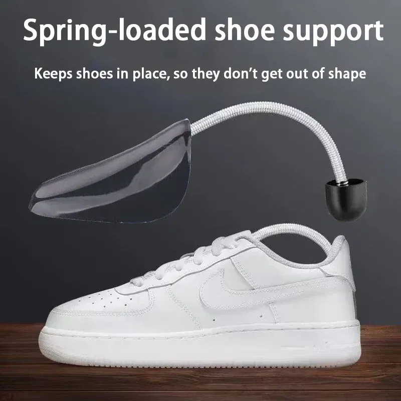 Color: black, Ships From: CHINA - Household 1 Pairs Plastic shoes Holder Stretcher Shaper Adjustable Length Shoe Trees Support Prevent Deformation Wrinkle Crease