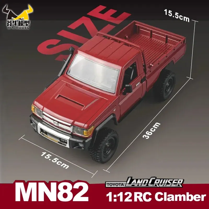 Color: GRAY - MN MODEL 1/12 4X4 Remote Control Diving Off-road Car Retro LC79 Truck Climbing All Terrain Vehicle Rock Crawler Toy for Adult