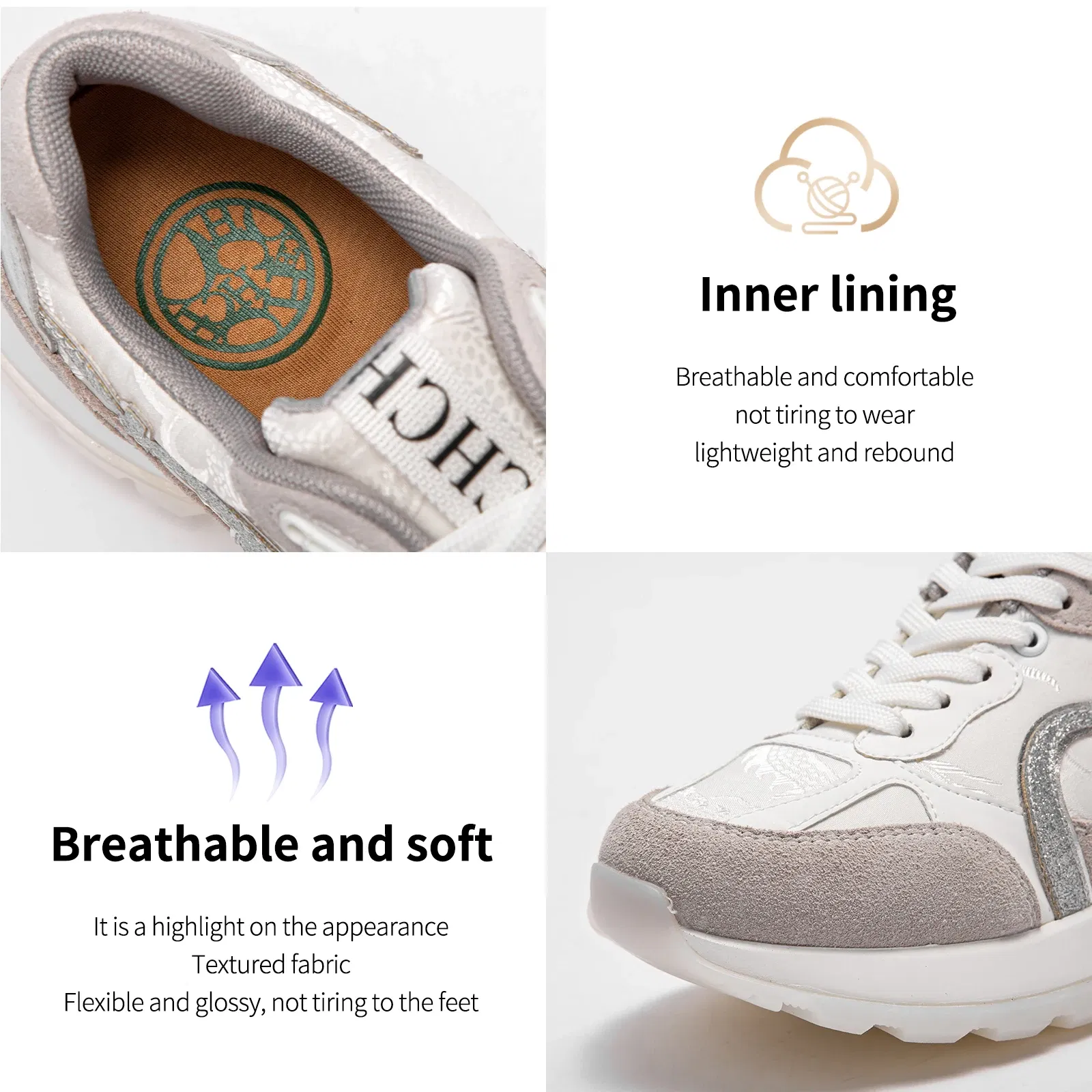 Color: Khaki, Shoe Size: 35 - Women's Shoes Niche Design Balance Shoes Technology Versatile Splicing Ladies Shoes Fashion Classic Casual Female Sports Shoes