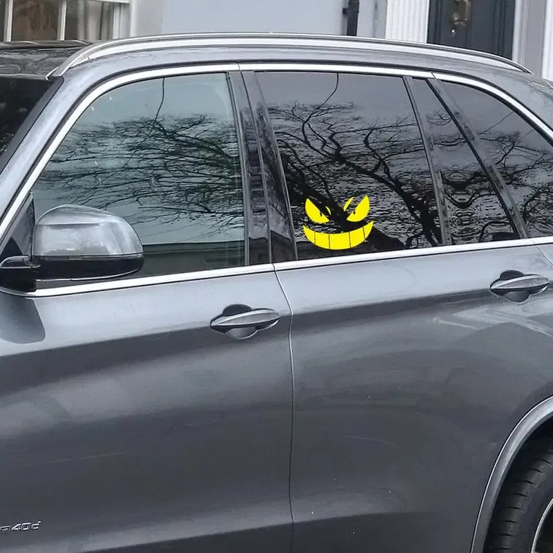Color: Blue, Ships From: CHINA - Reflective Eye Decal Waterproof Eyes Car Stickers Yellow Night Safety Driving Caution Tear-Resistant Horror Graphics For Bumpers
