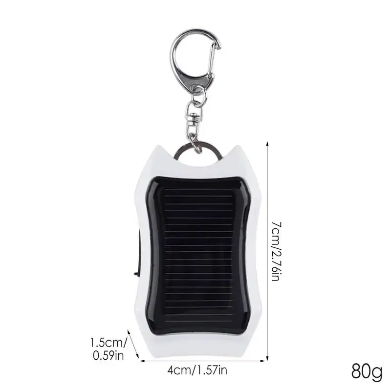 Color: Black, Ships From: CHINA - Solar Phone Charger 1500mAh Outdoor Portable Charger Waterproof Solar Charger Keychain Built-in Led Flashlight For Cell Phone