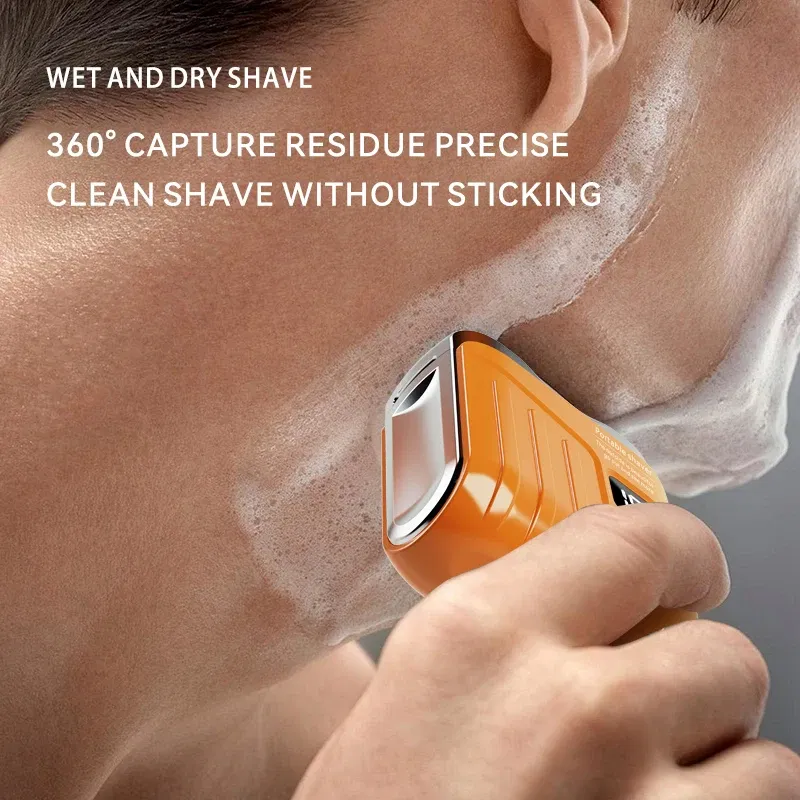 Color: SKY BLUE - Xiaomi Electric Smart Shaver Digital Display Mini Dual Blade Rechargeable Shaver Household Car Shaver Powerful Men's Gift Shaver