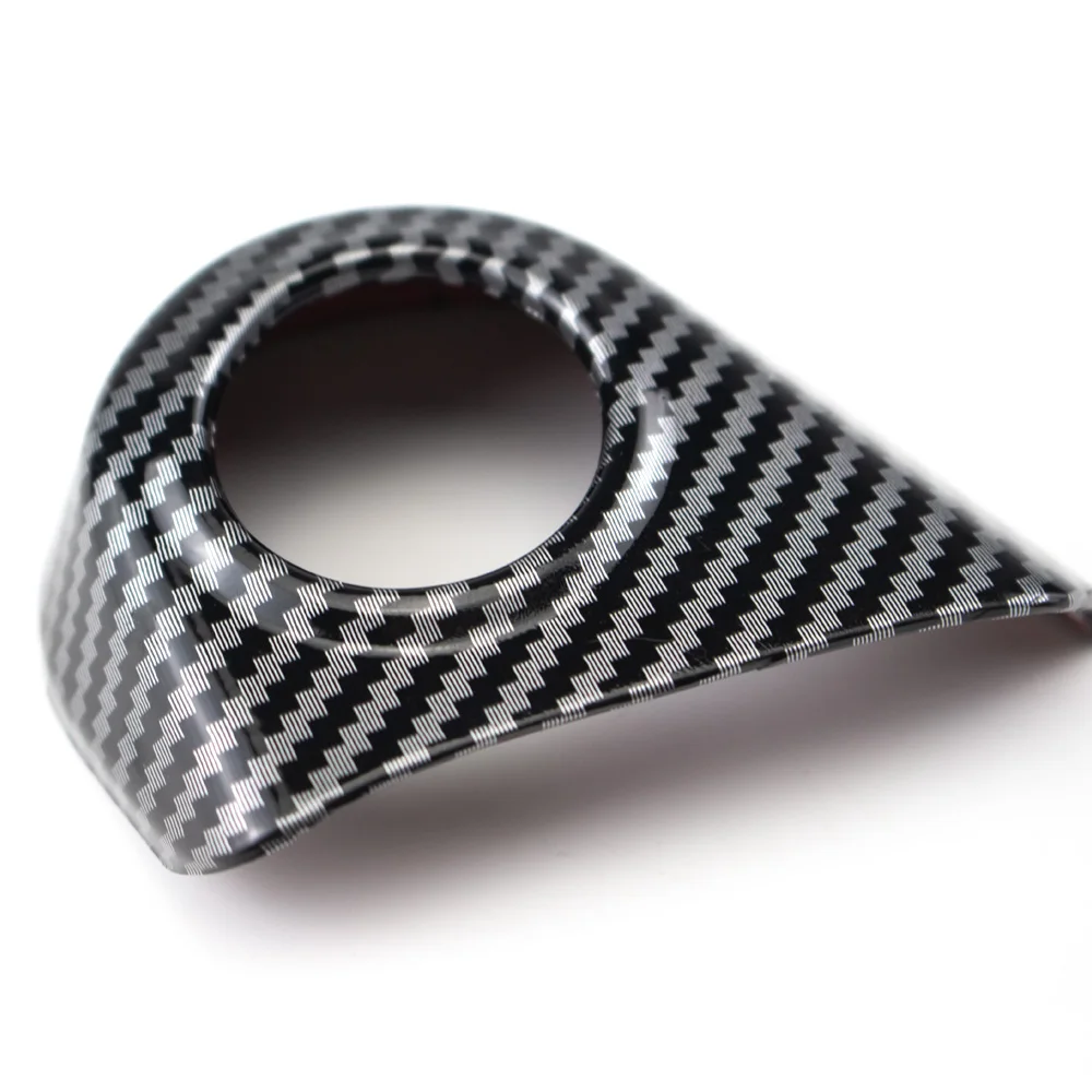 Color Name: Red - 1pc ABS Carbon Fiber Color Red Engine Start Stop Button Frame Trim Cover for Ford Ranger Everest 2023
