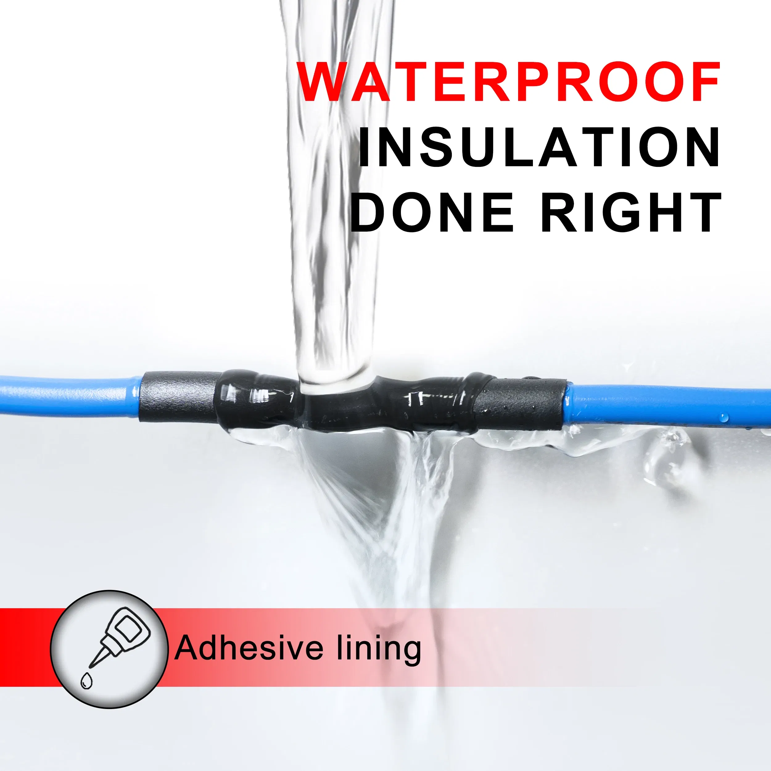 Length: 1m, Inside Diameter: 2.4MM - 1M 3:1 Heat Shrink Tube Thicken With Glue Dual Wall Tubing Diameter 1.6/2.4/3.2/4.8/6.4/7.9/9.5/12.7mm
