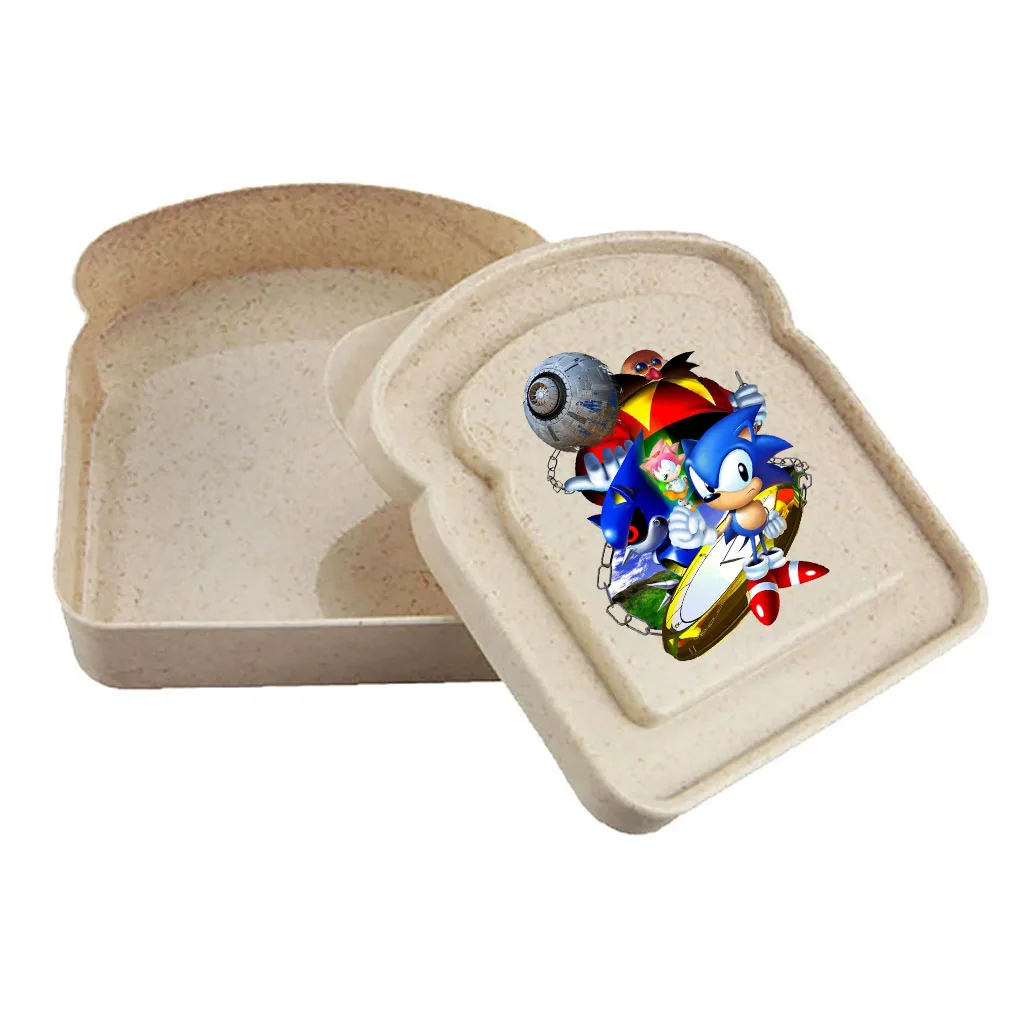 Color: GRAY - 2025 sonic Sandwich Containers Lunch Toast Storage Box With Lid Portable Food Storage Reusable Microwave Lunch Sandwich Box