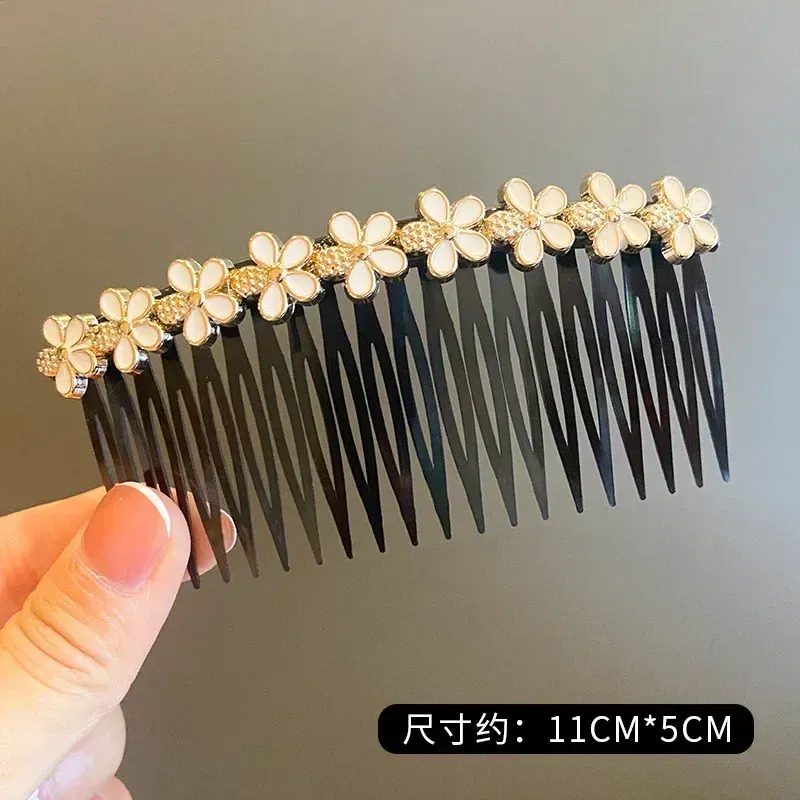 Color: Lavender - Hair Combs Bangs Hair Clips Non-slip Broken Hair Pins for Women Girl Back Head Headdresses Korean Hairs Accessories New Headwear
