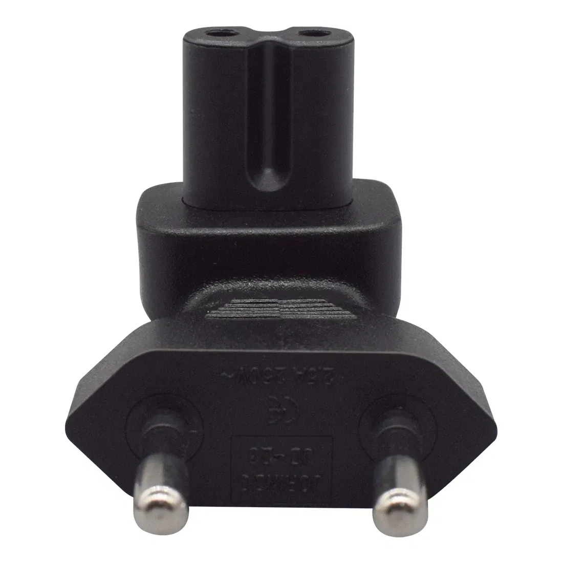Color: black, Standard: Other - JORINDO EU TO IEC320 C7 conversion plug, European 2 Pin Male plug to IEC 320 C7 RIght Angle AC adapter