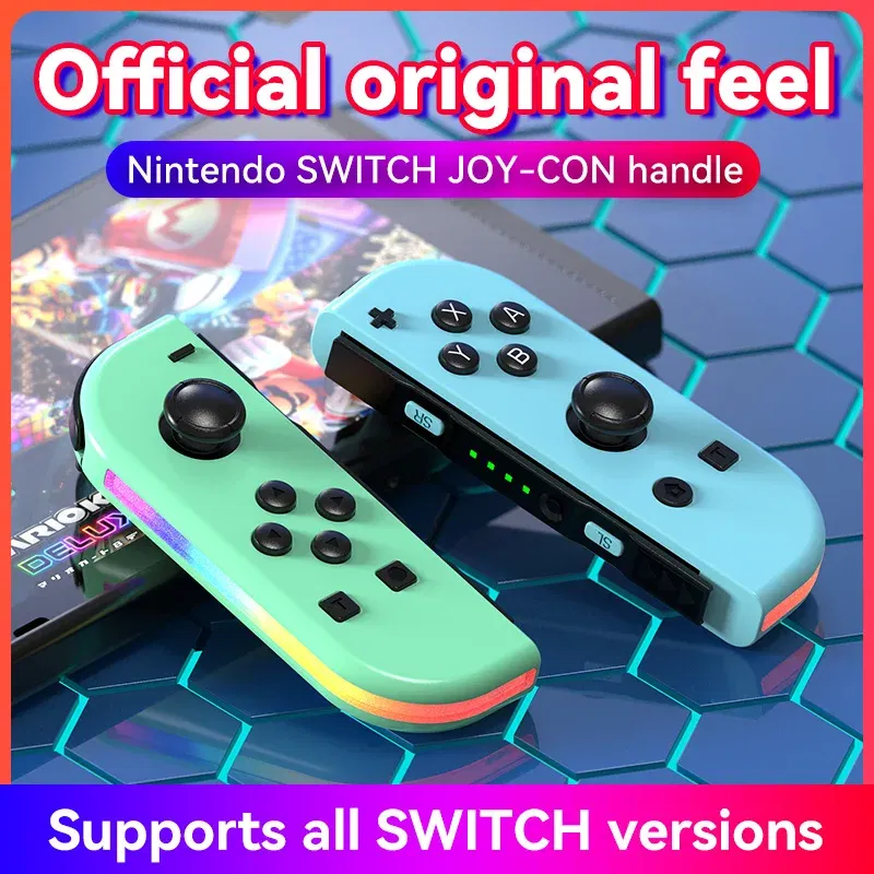 Color: Dark Grey - STORM WYRM Bluetooth Joystick for Switch NS Game Left and Right Wireless RGB With Light Small Handle JOY-02