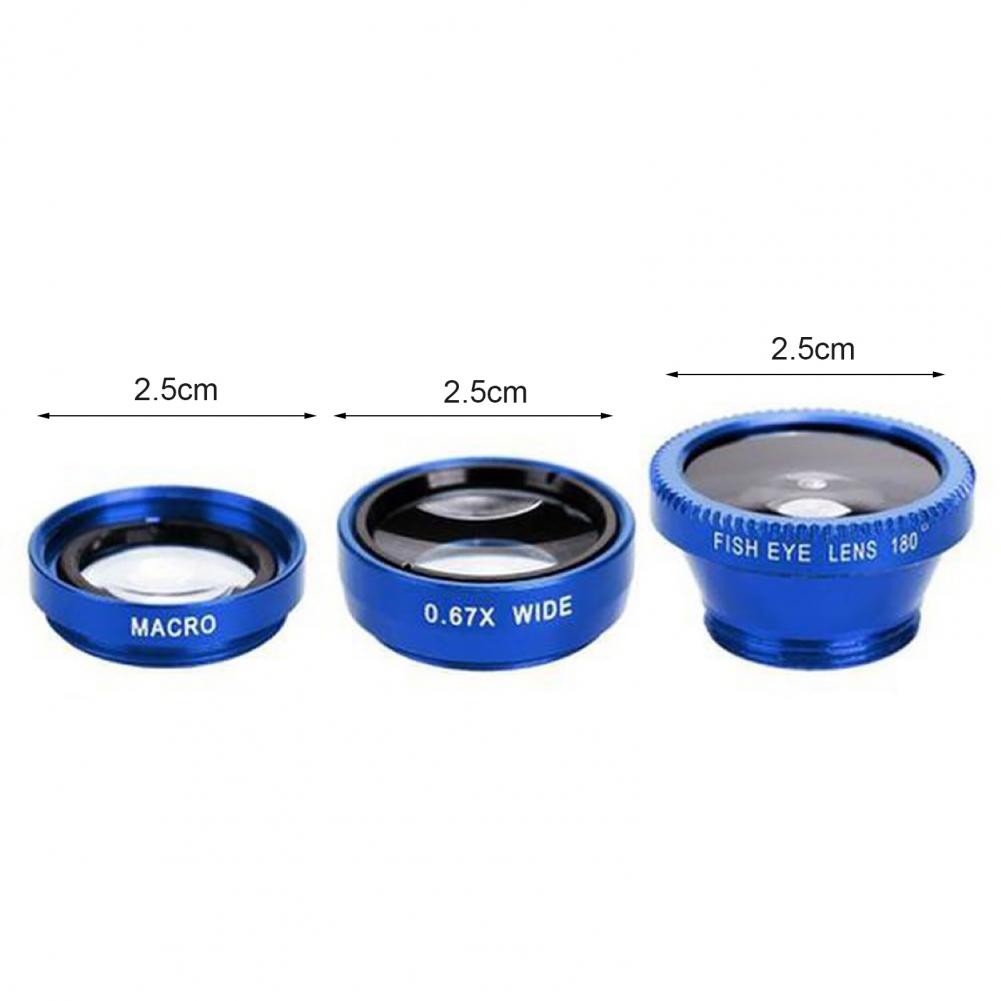Color: Red - New Wide Angle Macro Fisheye Lens Camera Kits Mobile Phone Fish Eye Lenses With Clip 0 67x For Iphone All Cell Phones