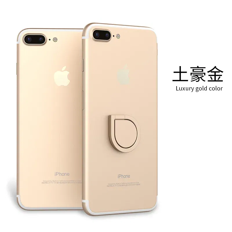 Color: Yellow - Full Metal Mobile Phone Holder Ring Buckle Water Drop Ring Holder Lazy Desktop Stand Giveaway Gift Mobile Phone Buckle