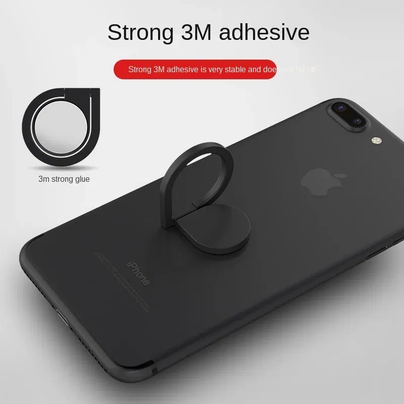 Color: Yellow - Full Metal Mobile Phone Holder Ring Buckle Water Drop Ring Holder Lazy Desktop Stand Giveaway Gift Mobile Phone Buckle