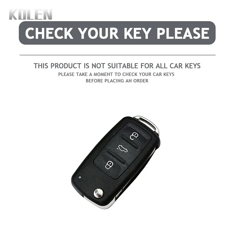 Color Name: camel - ABS Car Folding Key Case Cover Shell For Volkswagen VW Polo Golf Passat Beetle Caddy Tiguan Skoda Octavia Kodiaq Seat Leon Altea