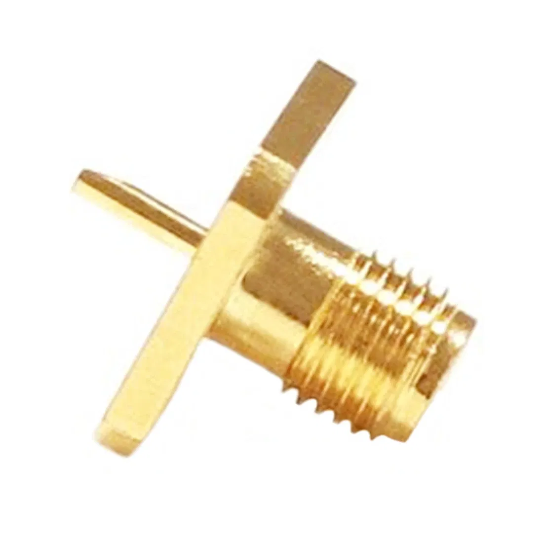 1pc SMA Female Chassis Jack 4-Hole Panel Mount Flange RF Connector With Solder Cup Welding Terminal  Wholesale Fast Shipping