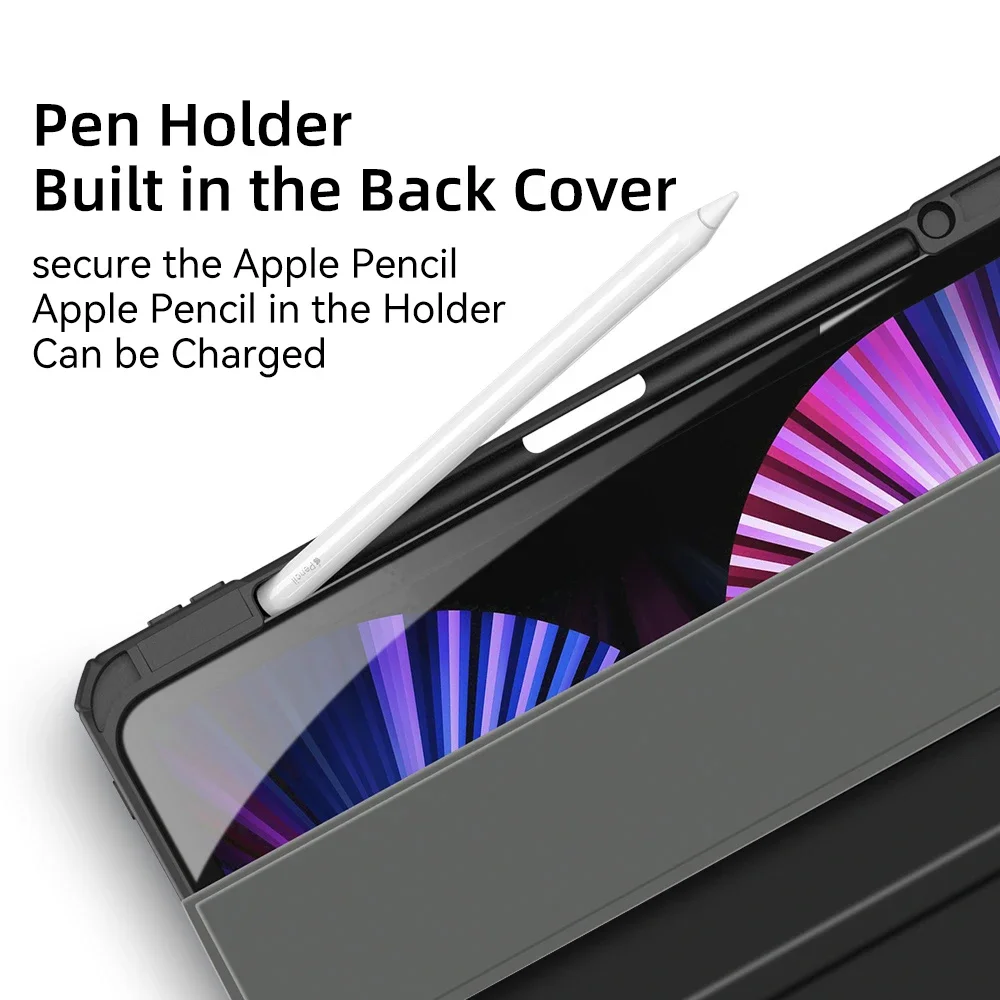 Color: Blue, Size: 12.4 - For ipad 10th generation case iPad Air 11 inch M2 Air 6 Air 5 4th 10.9 Pro 11 M4 Air13 M2 mini 7 6 10.2 7 8 9th Pro 11 12.9 case