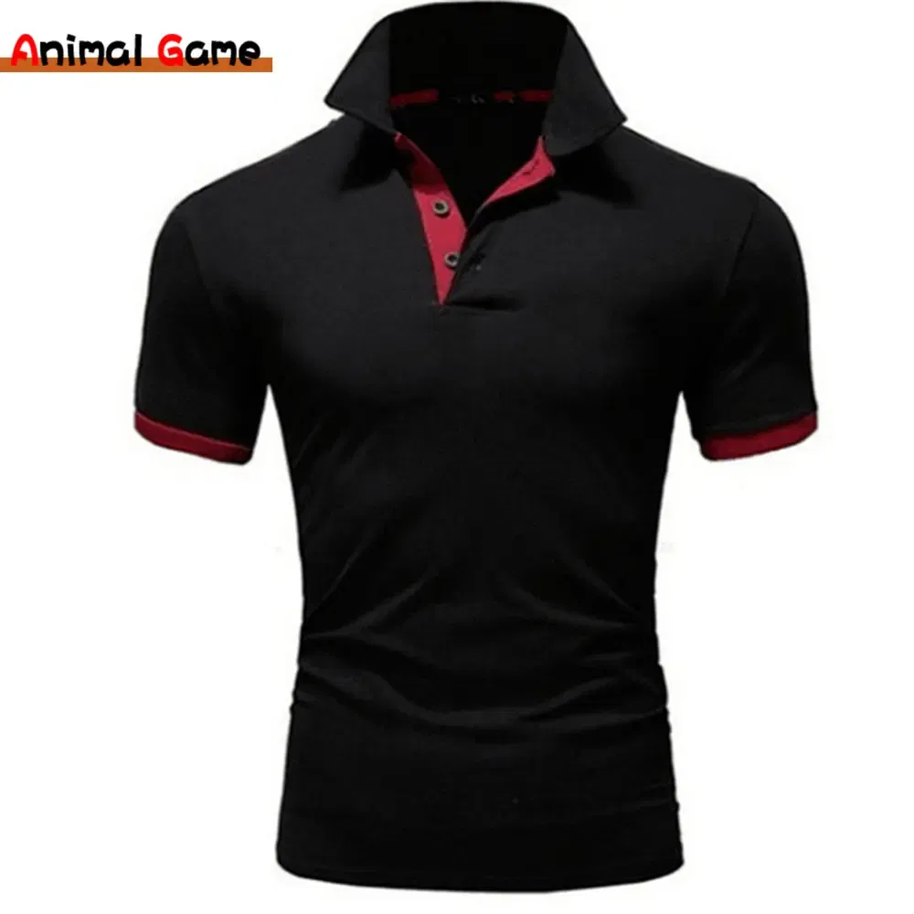 Color: black, Size: L - Men's Short Sleeve Polo Shirts Casual Slim Fit Basic Designed Shirts Quick-drying Anti-wrinkle Tops