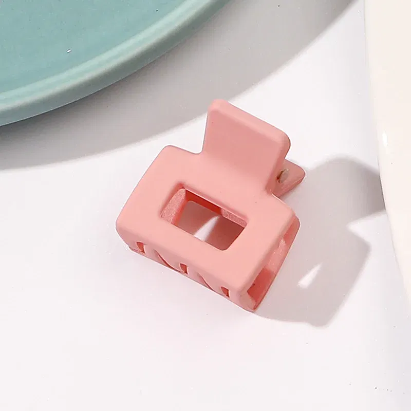 Color: black - Solid Small Size Square Hair Claws Crab Hair Clips Women Ponytail Clips Hair Styling Tools Hair Accessories Headdress Barrettes