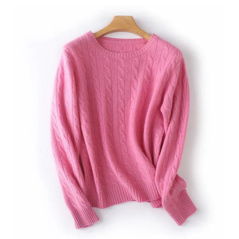 New Women Sweater 100% Pure Cashmere Knitted Pullovers Thicken Female Casual Knitwear Long Sleeve Lady Tops