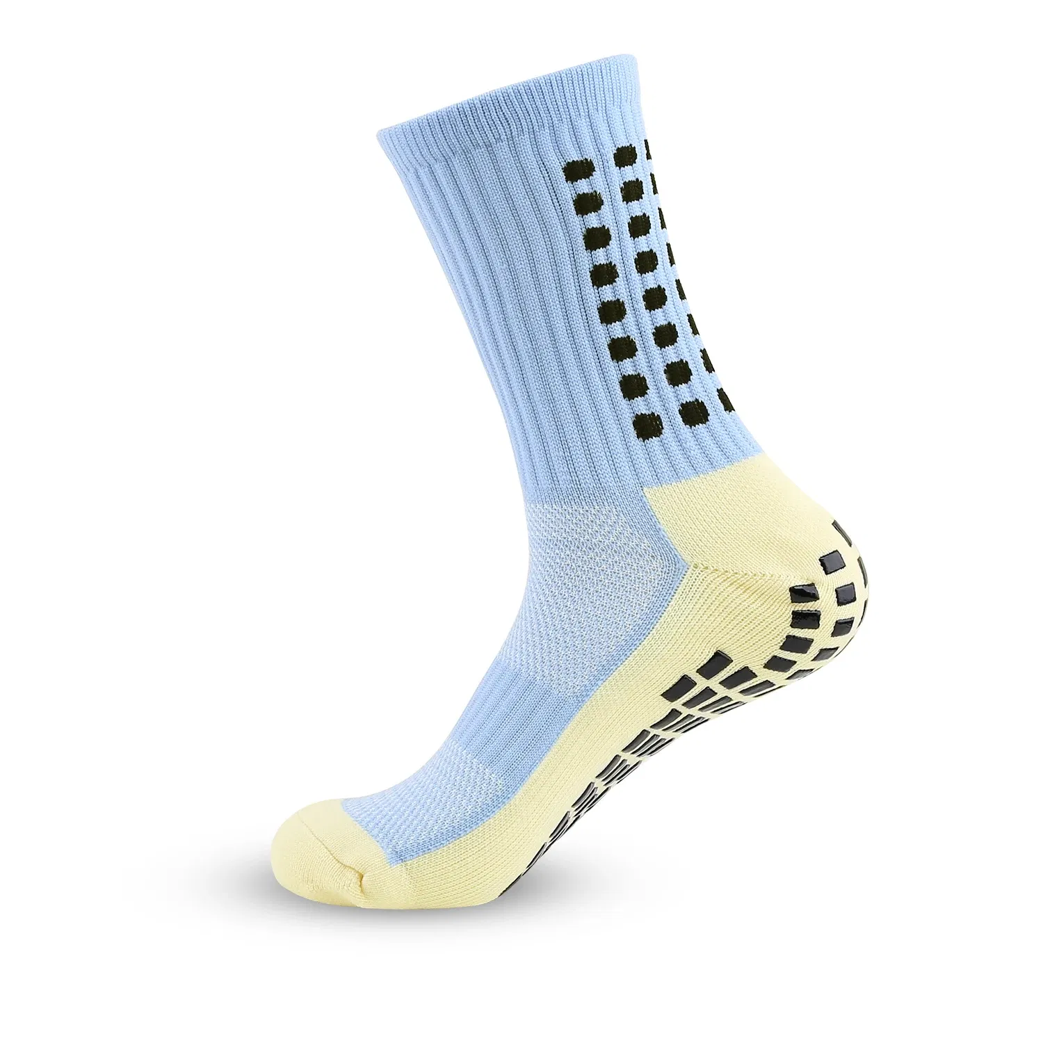 Color: Orange - Anti-slip Soccer Women Men Outdoor Sport Grip Football Yoga Socks