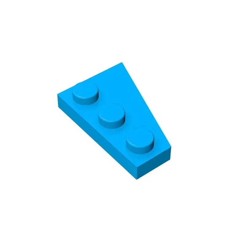 Color: Pink - Gobricks GDS-546 Wedge, Plate 3 x 2 Left  compatible with lego 43723 pieces of children's DIY Assemble Building Blocks