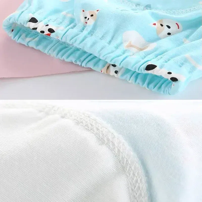 Color: multi, Size: L - 4pc/Lot Cotton Training Pants Panties Waterproof Cloth Diapers Reusable Toolder Nappies Baby Underwear