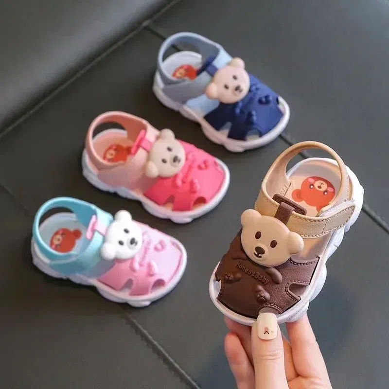 Color: Black, Shoe Size: 3.5 - 2023 Summer Baby Boys Girls Sandals Children Beach Sandals Cartoon Infant Toddler Shoes Comfortable Soft Sole Kids Student Shoes