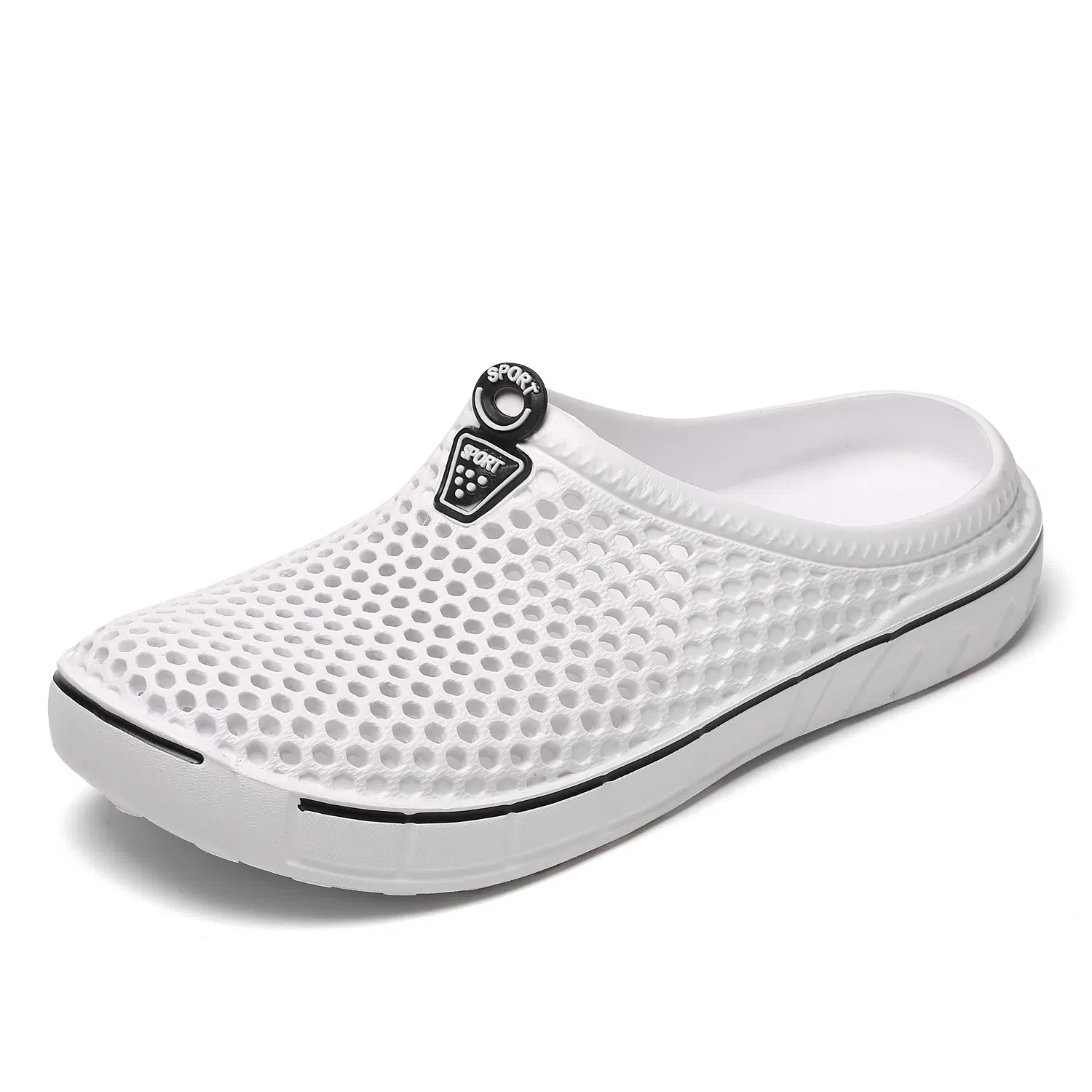 Color: Blue, Shoe Size: 44 - Men Slippers Beach Shoes Unisex Summer Hollow Outdoor Casual Men Beach Sandal Flip Flops Shoes Non-slip Size 36-45 Mens Slippers
