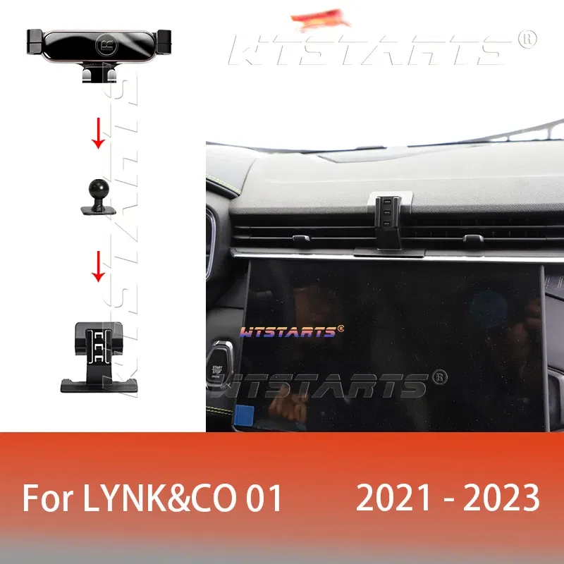 Color Name: Blue - For Lynk&Co 01  2021-2023 Adjustable Car Phone Holder Mobile Mount Gravity GPS Navigation  Bracket Car  Accessories