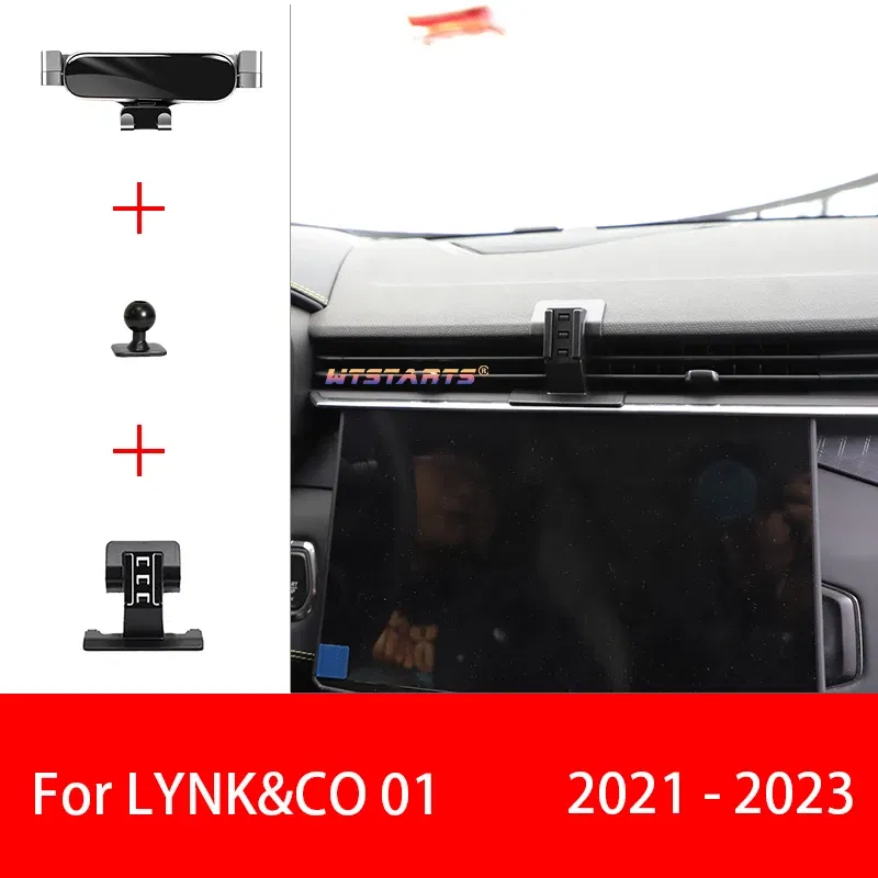 Color Name: Blue - For Lynk&Co 01  2021-2023 Adjustable Car Phone Holder Mobile Mount Gravity GPS Navigation  Bracket Car  Accessories