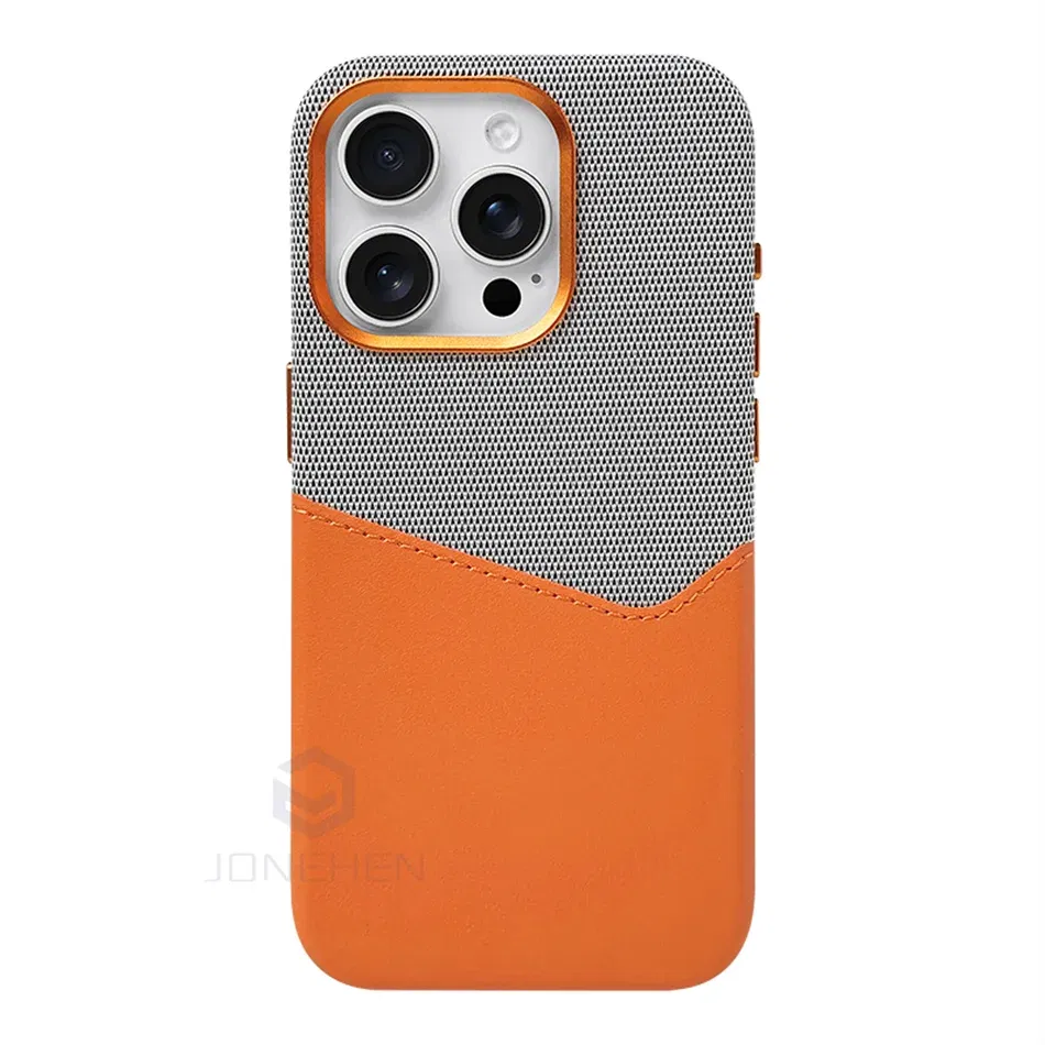Color: black, Material: Microfiber - For Magsafe Card Holder Leather Case For iPhone 16 15 13 12 17 Pro Max 14 Plus Pocket Wireless Charge Alloy Lens Magnetic Cover