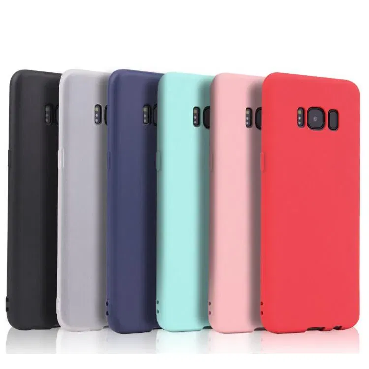 Color: Red, Material: PU - Case For Samsung Galaxy S8 S9 S10 S20 Ultra A6 A7 A8 A9 2018 S20 Plus A10 A20 A30 A50 A70 Matte Silicone Soft TPU Cover case