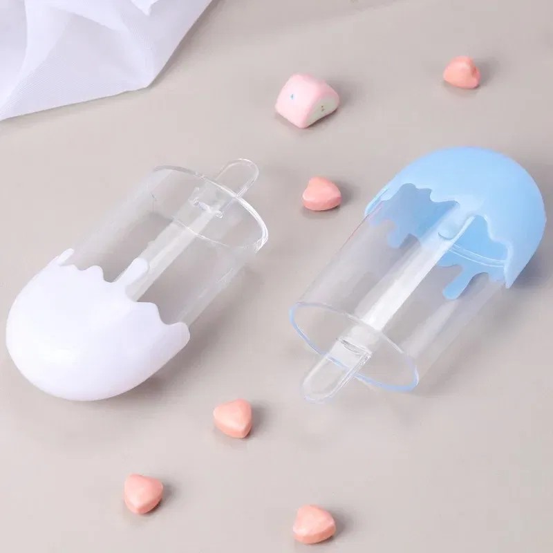 Color: plum, Gift Box Size: Other - 12pcs Creative Cute Plastic Ice Cream Candy Boxes for Wedding Baby Shower Children Birthday Party Candy Container Sweets Case