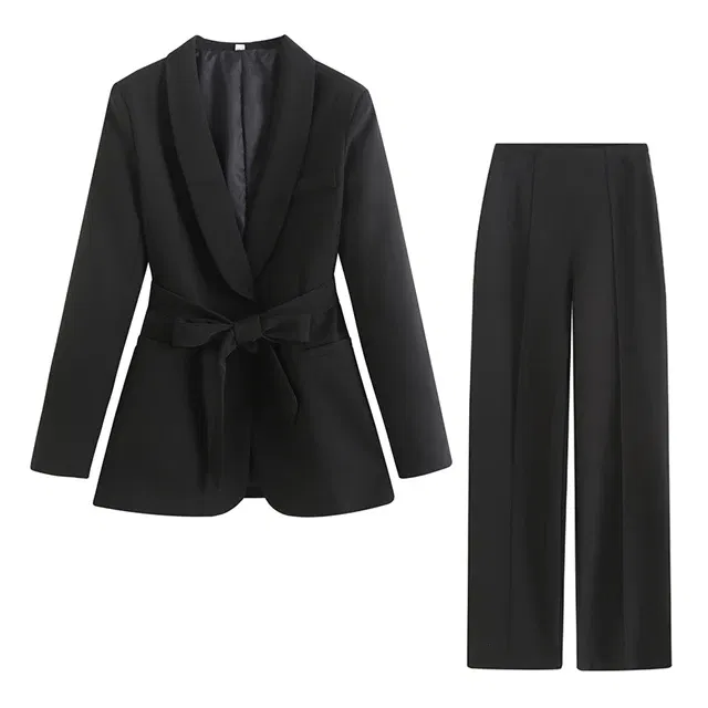 Color: Beige, Maternity Size: S - Black Women's Suit Pregnancy Photoshoot Clothes Chic Outerwear Long Tassel Buckle Waist Belt Blazer Maternity Photography Outfit
