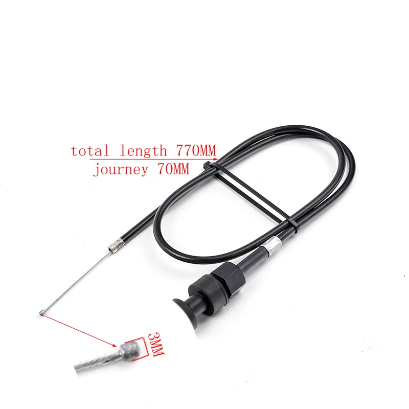 Color: Lavender - 1Pcs 770mm/950mm Pull Choke Cable Throttle Assembly For Yamaha PW50 damper cable Motorcycle Pit Dirt Bike Motocross Accessories
