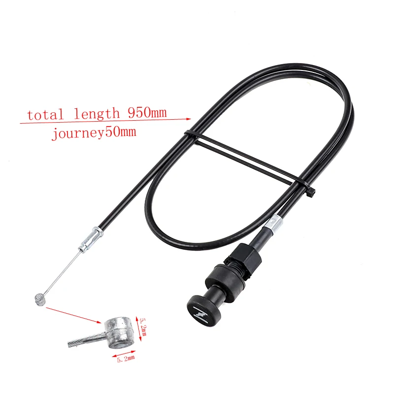 Color: Lavender - 1Pcs 770mm/950mm Pull Choke Cable Throttle Assembly For Yamaha PW50 damper cable Motorcycle Pit Dirt Bike Motocross Accessories