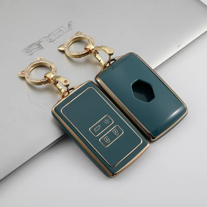 Color Name: Orange - TPU Car Remote Key Cover Case Fob for Renault Captur Megane Talisman Espace Clio Zoe Koleos Scenic 4 Arkana Dacia Sandero Card