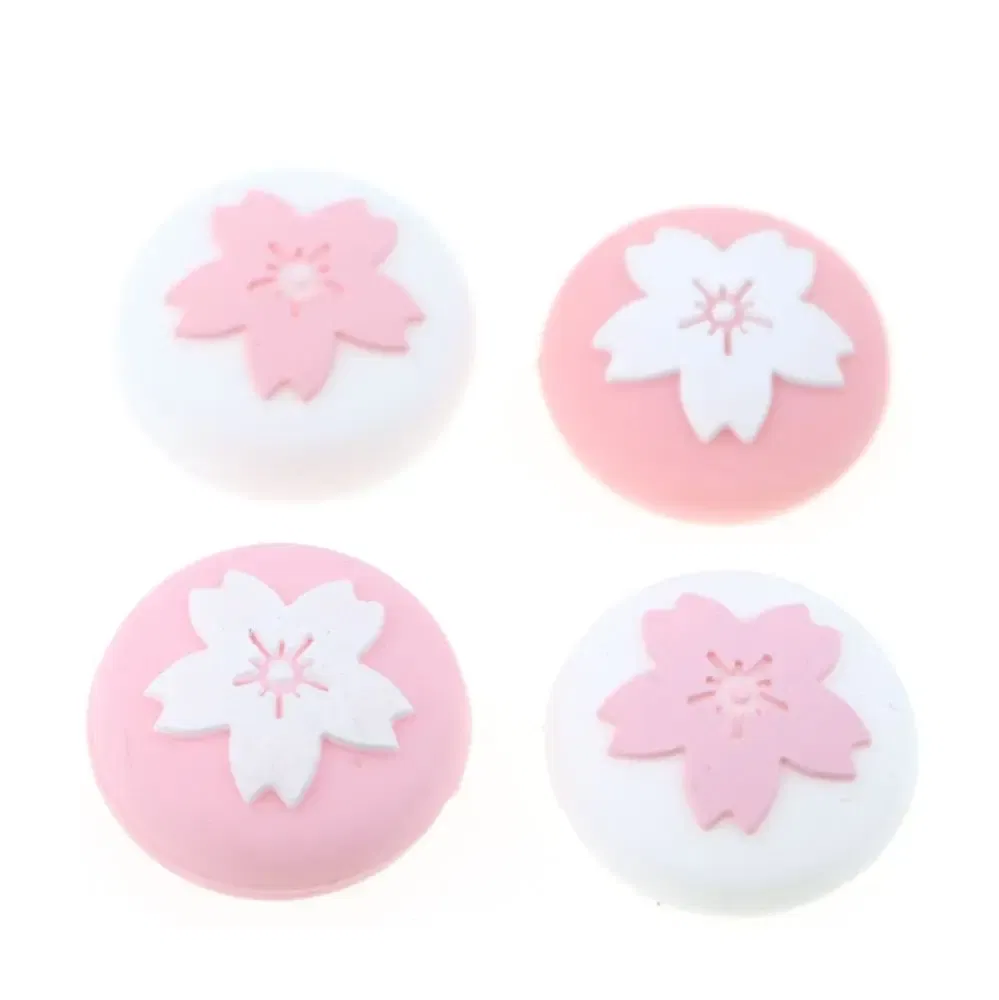 Color: PURPLE - 2pcs Cherry Pink Lemon For Nintendo Switch Lite OLED Analog Thumb Grip Nintend Swith Joy Con JoyCon Controller Joystick Cap Game