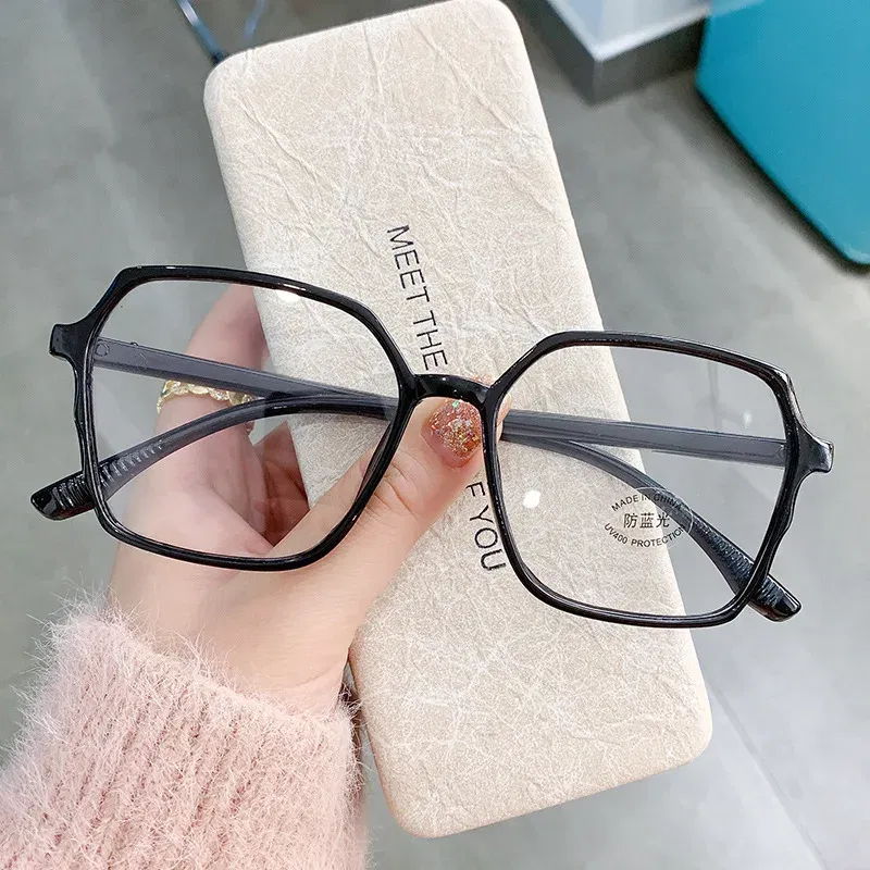 Frame Color: GRAY, Ships From: CN - Transparent Computer Glasses Frame Women Men Anti Blue Light polygon Eyewear Blocking Glasses Optical Spectacle Eyeglass