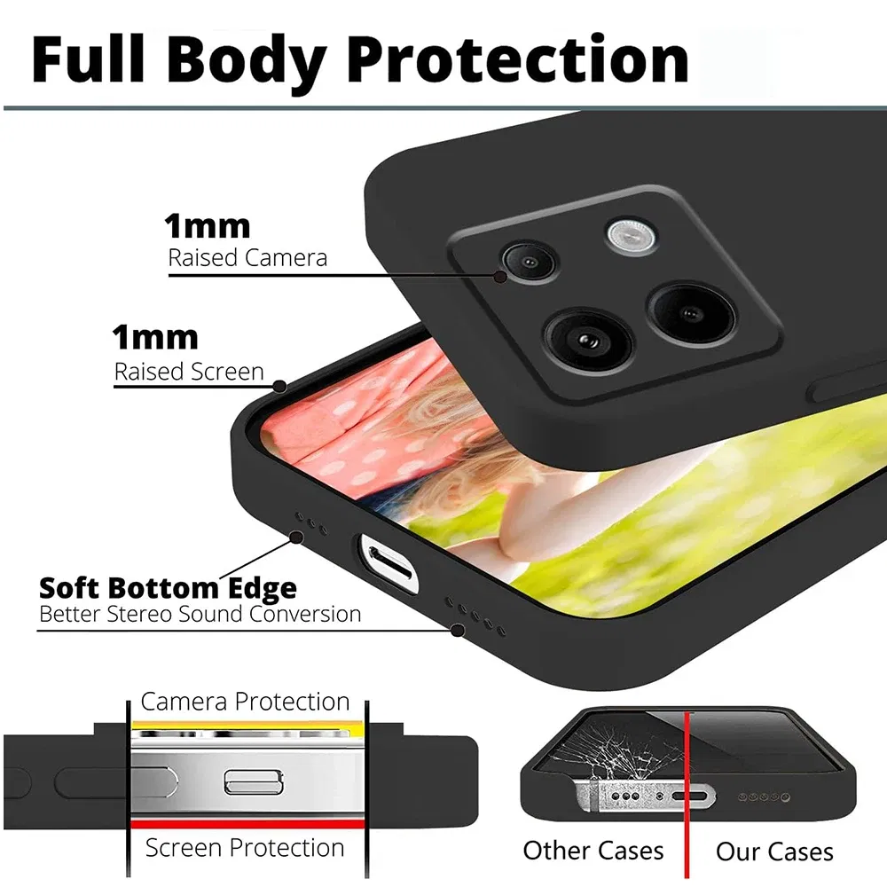 Color: Sakura Pink, Material: ABS - Black Practical Silicone Phone Case For Xiaomi Redmi Note 14 13 12 11 10 9 8 7 Pro Plus 5G 4G 8T 9S 9T 10T 10S 11S 12S Cover