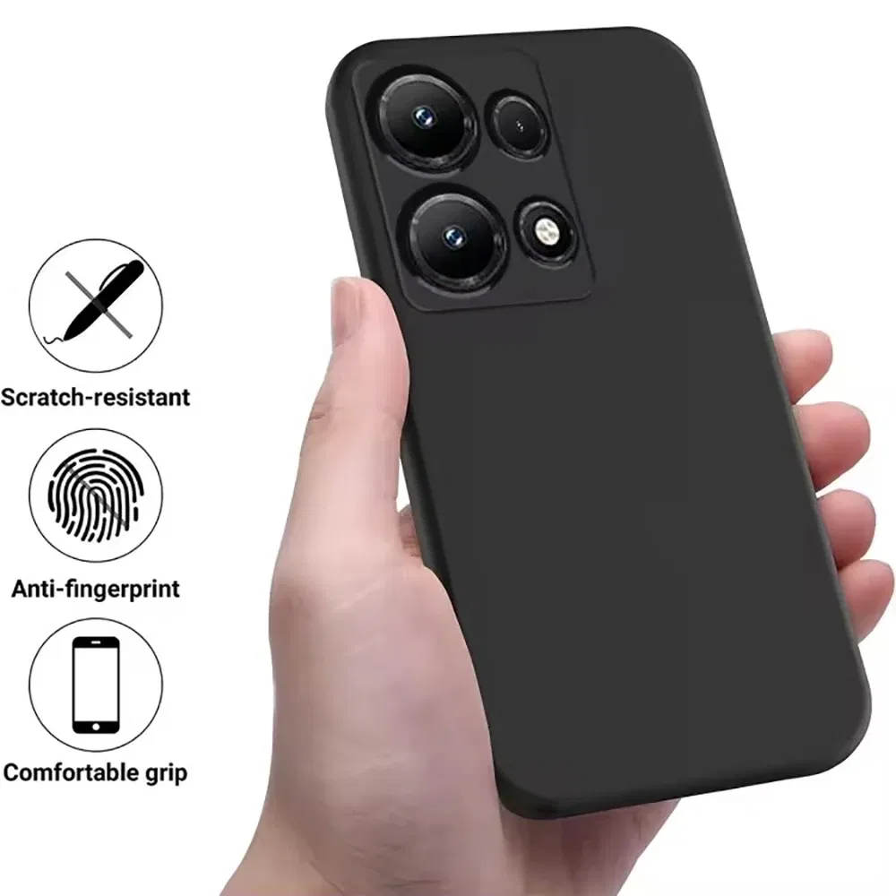 Color: Sakura Pink, Material: ABS - Black Practical Silicone Phone Case For Xiaomi Redmi Note 14 13 12 11 10 9 8 7 Pro Plus 5G 4G 8T 9S 9T 10T 10S 11S 12S Cover