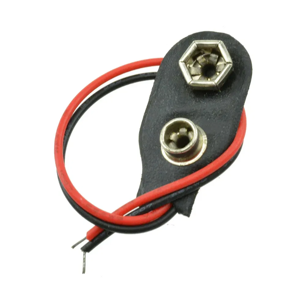 Package Quantity: 20-29Pcs - 10PCS 9V Battery Snap Connector Clip Lead Wires Holder 10cm Black Red Cable