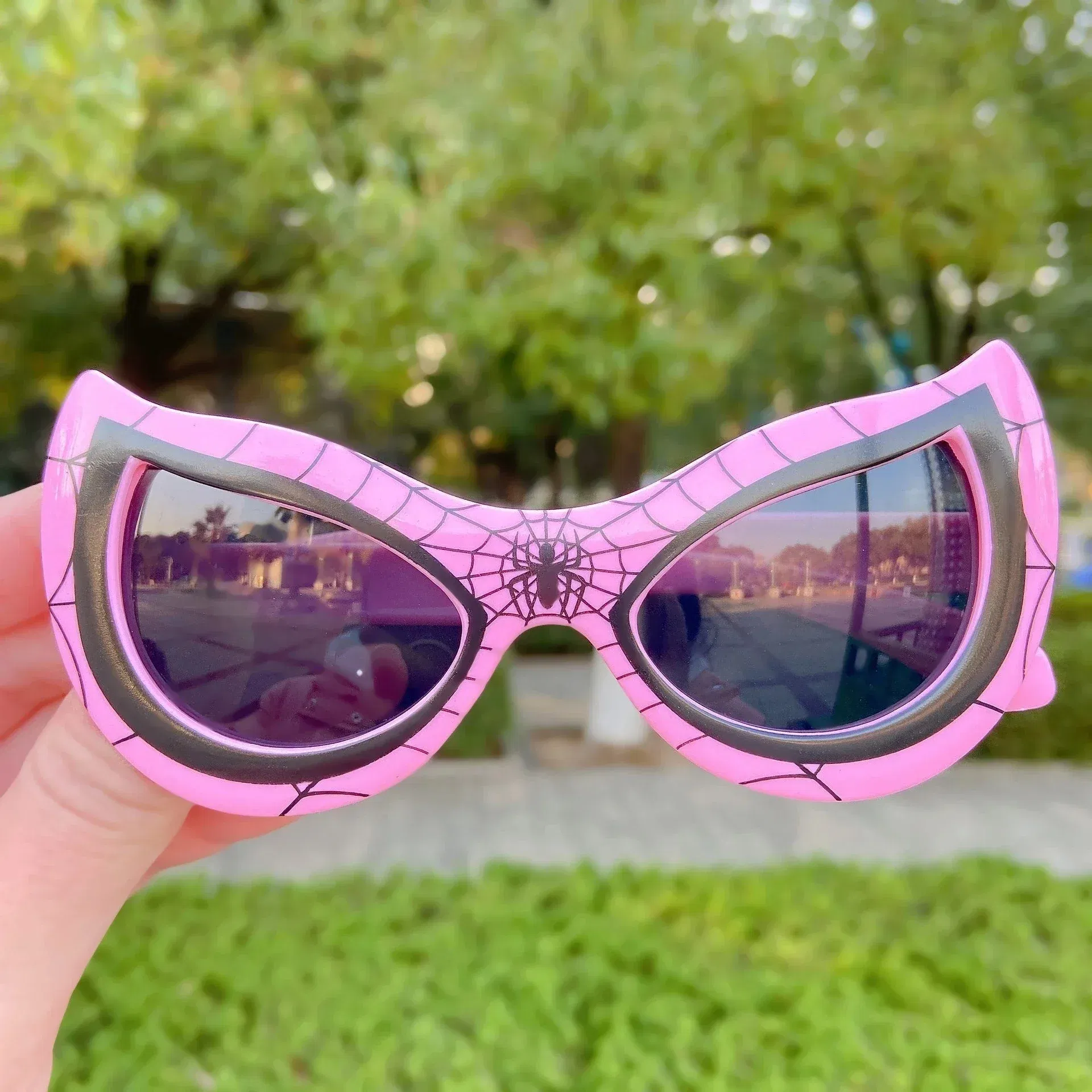 Color: Black - NEW Disney Spiderman Sunglasses Plastic Action Toys Figure Anime Spider Cartoon Fashion Sunglasses Cute Gifts For kids toys