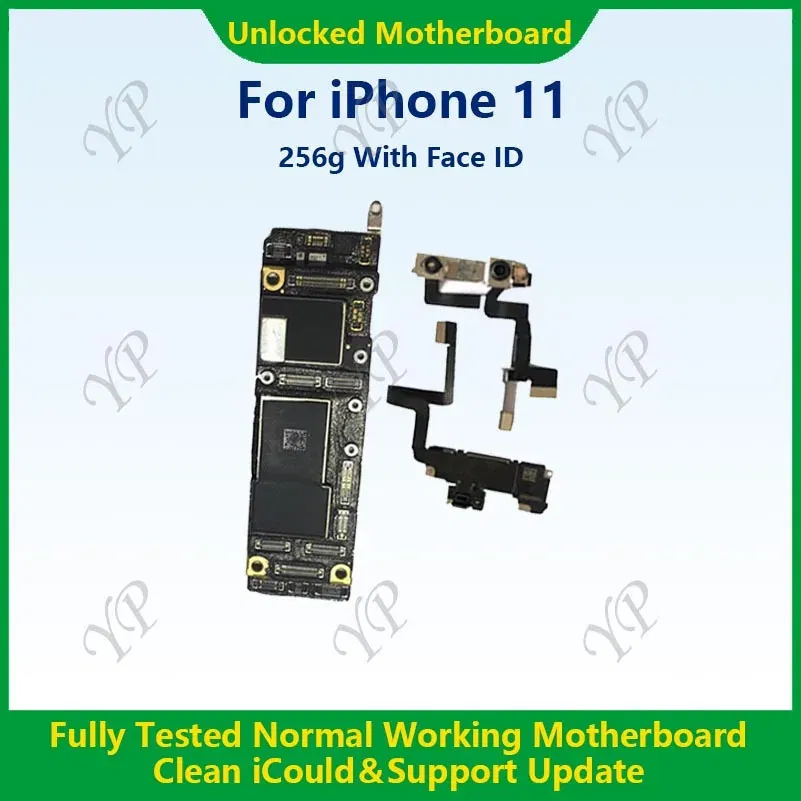 Color: Skin Color, Ships From: CHINA - Top Fully Tested Authentic Motherboard For iPhone 11 Pro Max 64g/256g Unlocked Mainboard With Face ID Cleaned iCloud Fast